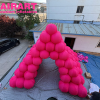 Pyramide gonflable rose pour décoration de fête, tunnel pyramidal gonflable de haute qualité pour exposition