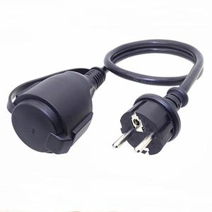 Cable de Alimentación para Exteriores de 1m ENEC KEMA IP44, Enchufe Schuko Macho a Hembra H07RN-F 3x1.5 mm² - Product Image 2