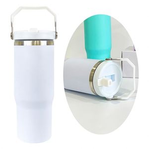 Vasos Personalizados con Logotipo, Botella de Agua Sublimable, Regalos Escolares de la Mejor Calidad, Vaso con Pajita Abatible para Estudiantes de 30 oz - Product Image 3