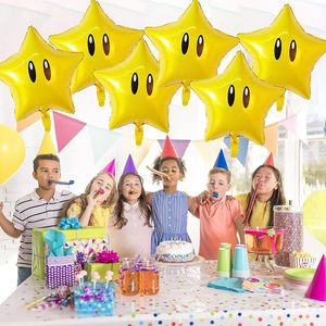 12 Globos de Estrella Amarilla con Detalles Dorados para Decoración de Fiestas de <span class=keywords><strong>Cumpleaños</strong></span> con Temática de Videojuegos, Suministros para Fiestas de Niños y Niñas - Product Image 6