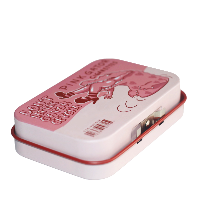 Custom Printing Small Metal Hinged Tin