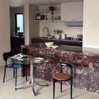 Marbre Rosso Levanto de PerfectStone, design luxueux et imperméable, idéal pour les projets de construction d'intérieurs d'hôtels
