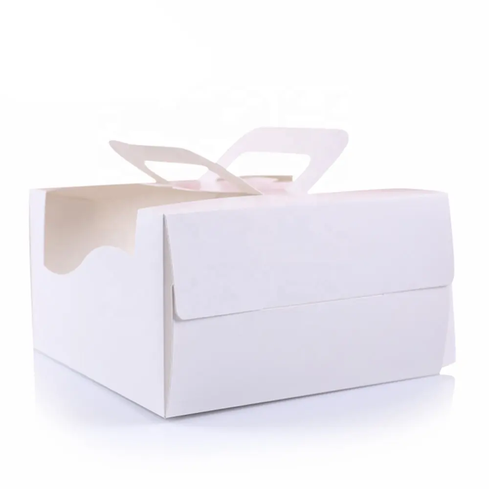 Kunden spezifische exquisite Kuchen box mit Griff Bäckerei boxen Cupcake Box und Verpackung