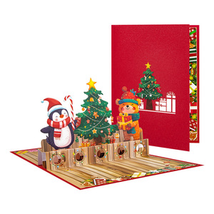 Cadeau de Noël très demandé : Boîte cadeau 3D pop-up de Noël pour papa, carte de vœux pliée pour la vente en gros - Product Image 2