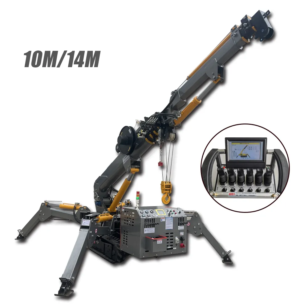 RC đi bộ 3 tấn Spider Crane Mini thiết bị nâng hạ Crawler cần cẩu với cánh tay dài FLY JIB để bán