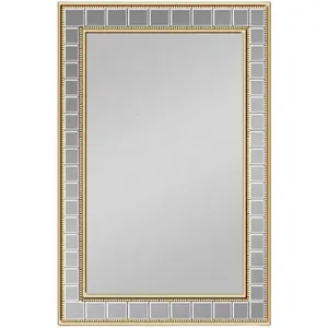 Miroir mural de salle de bain européen, miroir de maquillage, épissage rectangulaire américain, créativité