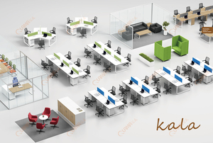 Bền Và An Toàn Quản Lý Cáp Thiết Kế 2 3 4 Người Duy Nhất Hàng Tuyến Tính Máy Trạm Đồ Nội Thất Văn Phòng Tủ Bàn - Product Image 3