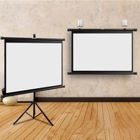 Touyinger équipement de présentation écran de projecteur 16:9 72 84 100 pouces avec support écran rideau TV maison arrière-cour