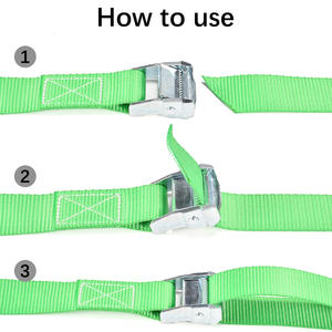 जिंक अलॉय कैम लॉक बकल के साथ सामान के लिए 1.5" 38mm 900daN हैवी ड्यूटी टाई डाउन स्ट्रैप कार्गो लैशिंग स्ट्रैप - Product Image 5