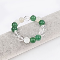 Nouveauté : Bracelet en quartz vert fraise et pierre de lune, design tendance, pierres précieuses naturelles, pour femme, idéal comme cadeau