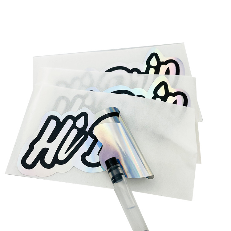 Shiny Die Cutting Sticker Label Custom Printing Logo Hot Stamping