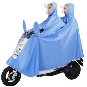 oxford cloth pvc raincoat factory wholesale double ride motorcycle electric car rain poncho