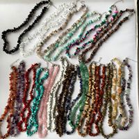 Haomi Collier en cristal de pierre concassée naturelle colorée transfrontalière Printemps et été Offre Spéciale Style plage balnéaire