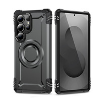 Coque de téléphone magnétique pour Samsung S25Edge S24FE S23 Ultra Plus Support de caméra Housse antichoc résistante aux rayures pour Galaxy A26 A56