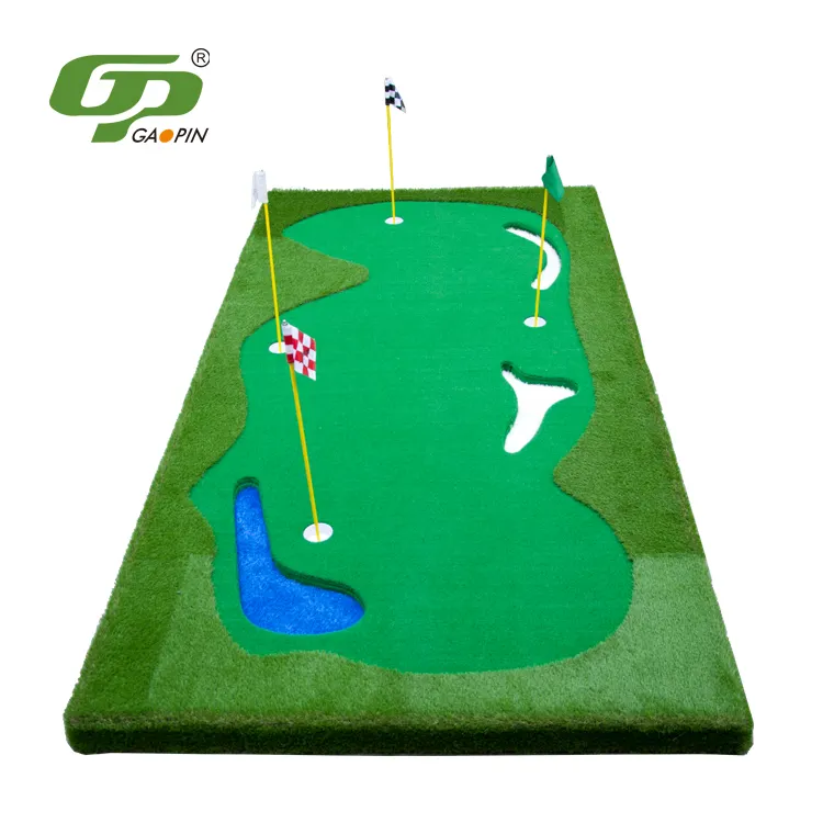 Mini golf verde personalizado, simulador de 18 agujeros