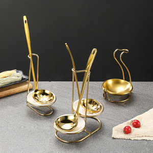 Commercio all'ingrosso multifunzionale strumento di stoccaggio della cucina cremagliera in acciaio inox porta cucchiaio da minestra porta mensola spatola poggia cucchiaio - Product Image 4