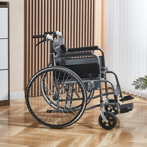 Silla de ruedas manual Aitelun 90x88x25cm de acero al carbono plegable con inodoro para ancianos y discapacitados - Product Image 1