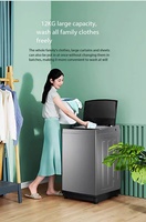 Lave-linge à chargement par le haut 10-12 kg, lave-linge automatique autoportant avec cuve en acier inoxydable 1000 tr/min, classe A en termes d'efficacité énergétique