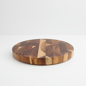 Nouvelle planche à découper ronde en bois d'acacia, multi-usages, adaptée aux céréales, aux ustensiles de cuisine, à la viande, aux légumes, au boucherage - Product Image 3