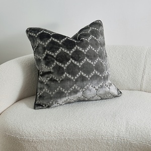 Spedizione gratuita copricuscini copricuscini in velluto taglio Moorish Design eleganti lussuose copricuscini decorativi in oro grande - Product Image 2