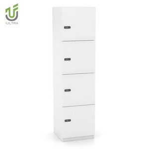 Armario DE OFICINA DE MADERA negro IULTRA, torre de almacenamiento personal <span class=keywords><strong>alta</strong></span> <span class=keywords><strong>y</strong></span> <span class=keywords><strong>estrecha</strong></span> con cerradura de llave segura para empleados - Product Image 3