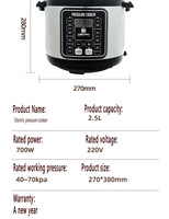 Cuisinière à pression électrique OEM 12-en-1 avec écran LED, en acier inoxydable, 5L 6L, revêtement antiadhésif, pour usage domestique