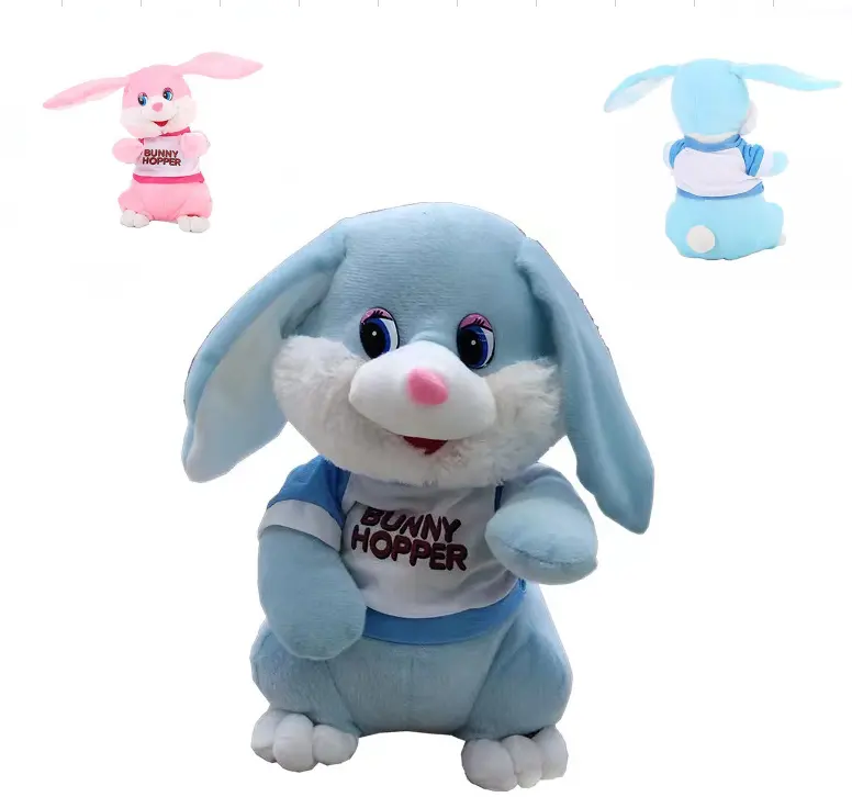 plush Stuffed Animals Cute long eared Electric shake Music Baby bunny hopper Dancing Rabbit Plush Toys for kids children