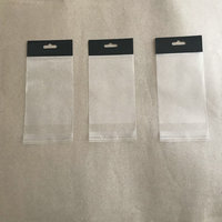 Sacs d'emballage en cellophane avec logo personnalisé, trou euro, adhésifs, avec bande plastique imprimée, pour présentation en magasin