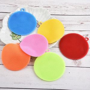 Tapis isolant thermique et lingettes de cuisine en silicone multicolores de forme ronde, vente chaude - Product Image 3