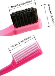 Hot Sell 8 Colors Double Sided Waterproof Compact Nylon Baby Hairs Hairline Edge Control <b>Brush</b> Professional Styling Custom LOGO - Product Image 3