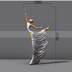 Escultura Cinética de Viento Art Deco de Acero Inoxidable ANW8979, Arte Móvil Personalizado para Jardín y Exteriores, para Decoración - Product Image 4