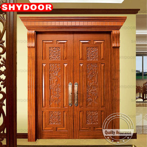 Porta d'Ingresso Antica in Legno Massello Intagliato, Elegante <span class=keywords><strong>Design</strong></span> Moderno per Ville di Lusso, Interni e Esterni - Product Image 2