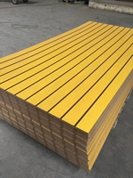 Panneau MDF rainuré avec bande en aluminium