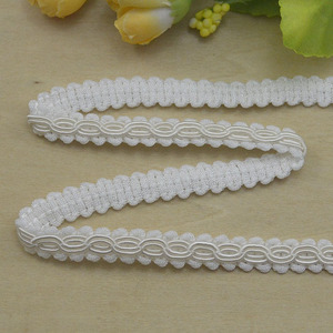 DIY Knitted Braid <strong>White</strong> Black <strong>Lace</strong> Ribbon Crocheted Sewing Decoration Double 8-type 1cm Wide Braided Polyester <strong>Lace</strong> Trim Gold - Product Image 3