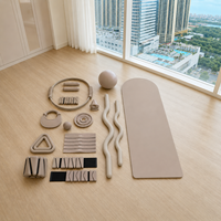 Camas Reformer Pilates Plegable de Madera de Arce con Patas Extensibles para Estudio y Casa Ahorra Espacio