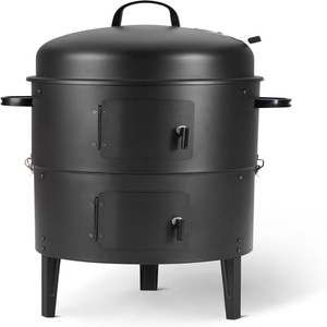 Barbecue portable au charbon de bois, grill vertical, fumoir BBQ - Product Image 1