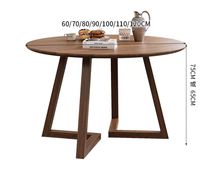 Table de conférence en bois massif, table de réception, ensemble de chaises de salon pour café, table à manger ronde minimaliste de style scandinave