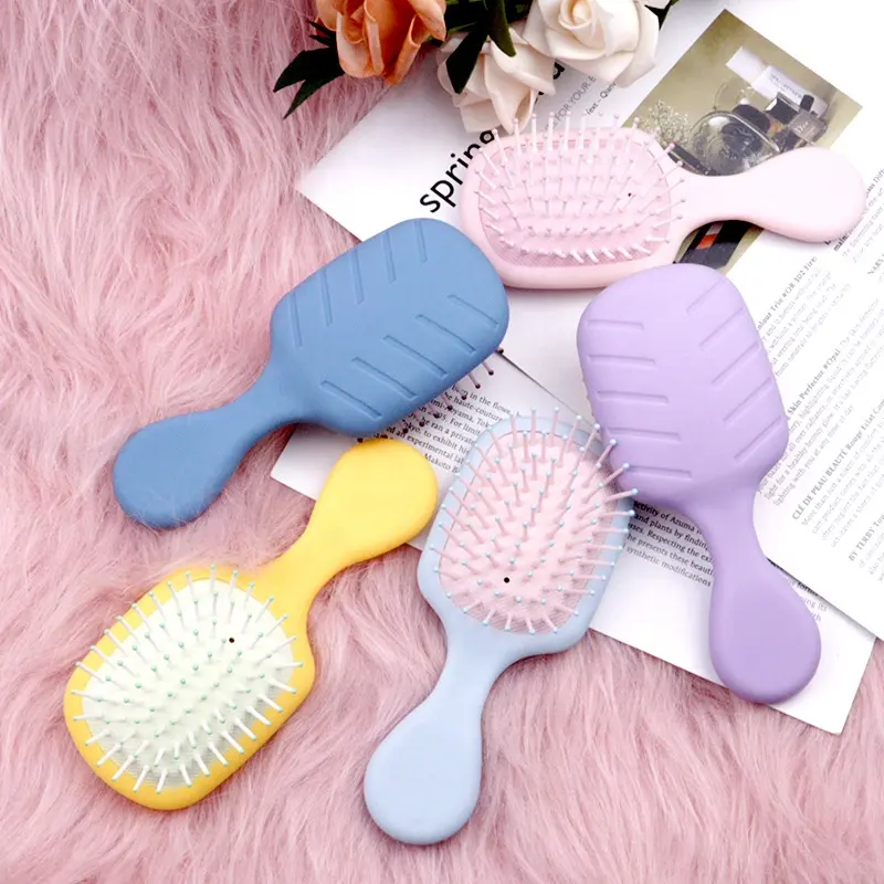 1Pc Cute Massage Airbag Hair Comb With Mirror Anti-Static Comb Anti Static Styling Accessories Wet and Dry Portable Hair Brush