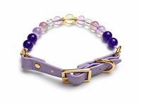 Großhandel Luxus-Set: Passendes Haustier-Halsband & Armband für Besitzer, Verstellbares Naturstein-Perlen-Kristall-Hundehalsband als Geschenk