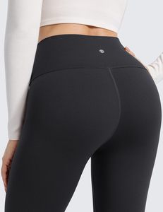 Leggings CRZ YOGA à contrôle du ventre, couleur contrastée, doublure en polaire mate, 28'', thermiques, décontractés, pour le sport, pour femmes, longueur intégrale, hiver - Product Image 6