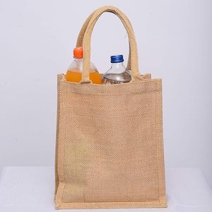 Bolsas de Yute Resistentes, Reutilizables y Ecológicas con Diseño de Letras, Logotipo Personalizado y Asas de Mano para Compras y Regalos - Product Image 1