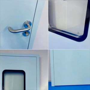 Última Novedad: Puerta Batiente Doble para Montacargas, Puerta de Tráfico para Taller con Protección Contra Impactos y Refuerzos, Acabado en Acero Inoxidable - Product Image 5