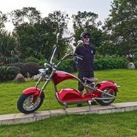 Gudang Eropa/AS 2023 baru Citycoco 3000w skuter elektrik sepeda motor Moped 3000w E Chopper untuk dewasa 26ah baterai 20 inci ban