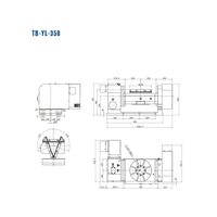 Meja Putar CNC TBM 5Th Axis TB-YL-350 untuk Mesin Frais