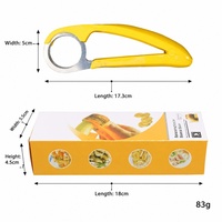 ZES RVS Bananen Snijder Cutter Handmatige Fruit Worst Snijder 6-Blads Hotdog Snijder voor Salade Smoothie Keukenhulpje