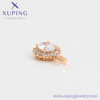 Xuping – pendentifs quantique en pierre claire de style mexicain, classique, rond, multi-gemmes, design minimaliste, couleur or 18K, S00152452