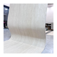 Dalles souples en travertin 3D minces, matériau de revêtement flexible en pierre, grandes dalles, feuille de pierre flexible pour la décoration murale intérieure