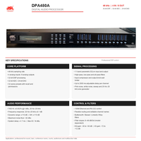 Processeur audio numérique professionnel 4 entrées 8 sorties, système de gestion des enceintes DSP 32 bits pour sonorisation de scène DPA480A