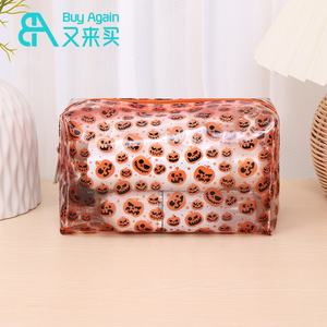 Venta al por mayor transparente impermeable PVC dibujos animados impreso bolsa de maquillaje cremallera transparente PVC impreso bolsa de cosméticos con impresiones - Product Image 3