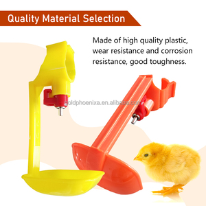 Abreuvoir à tétine suspendu pour volailles et canards YYC avec coupelle - Product Image 2